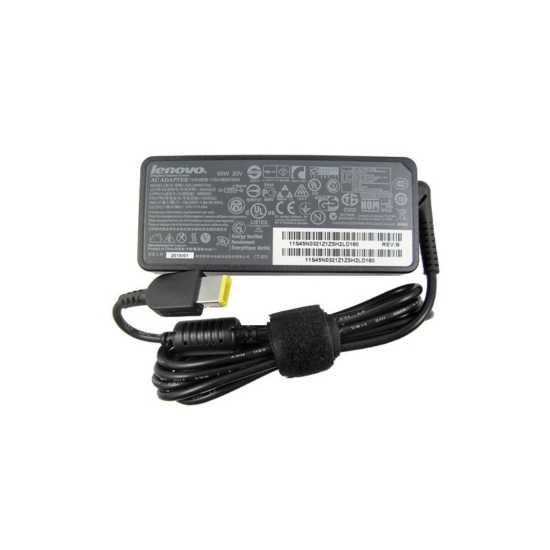 Genuine 65W AC Adapter Charger Lenovo Thinkpad T450s + Free Cord