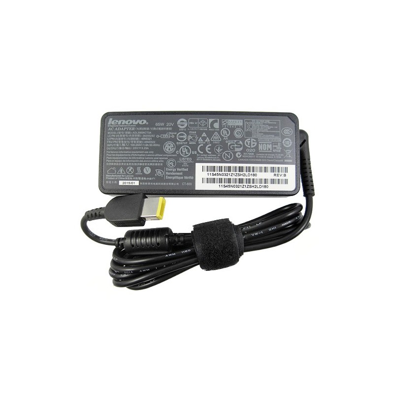 Genuine 65W Lenovo ThinkPad S3 Yoga AC Adapter Charger Power Cord