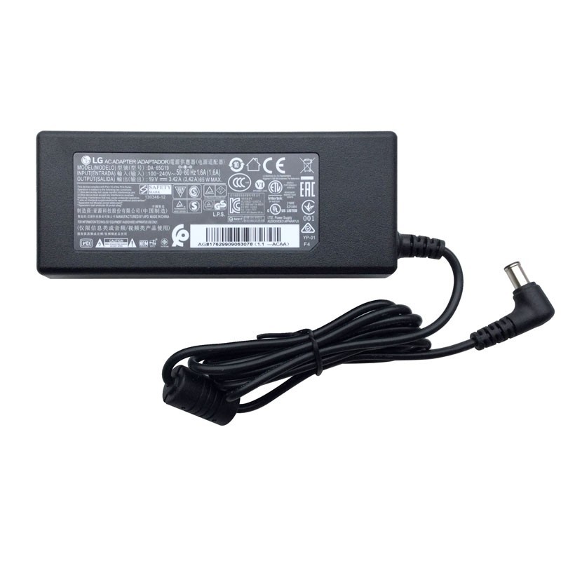65W LG LED LCD MONITOR TV M2380DB M2380DB-PR AC Adapter Charger