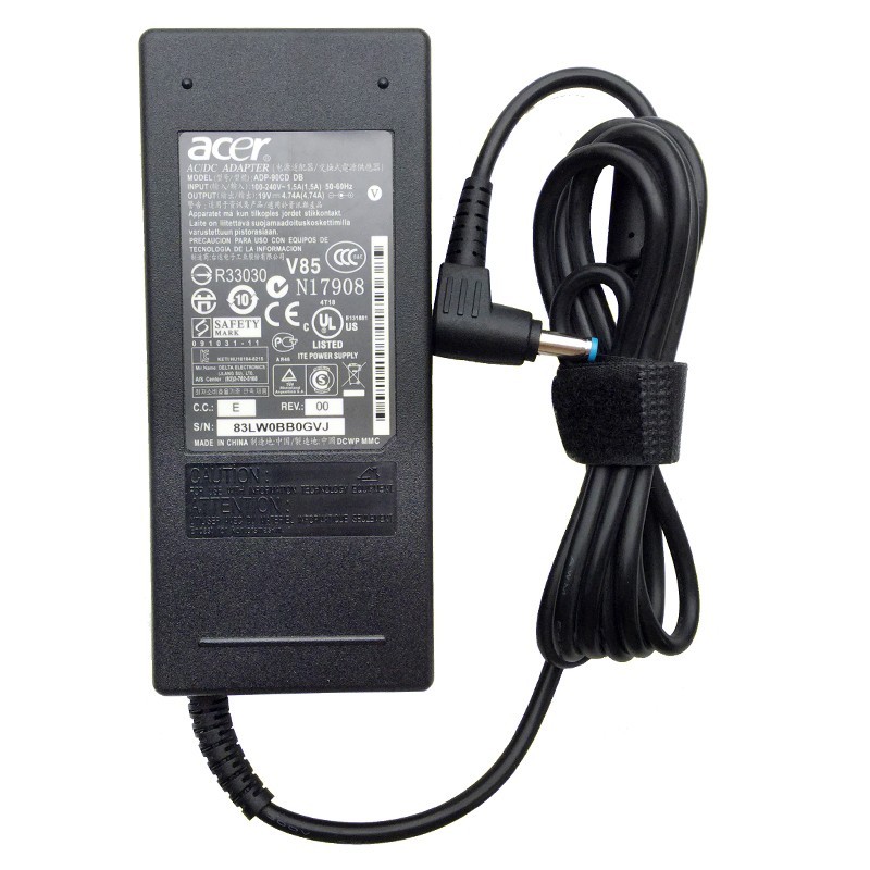 Genuine 90W AC Adapter Acer Aspire V3-771G-53218G75Makk + Free Cord