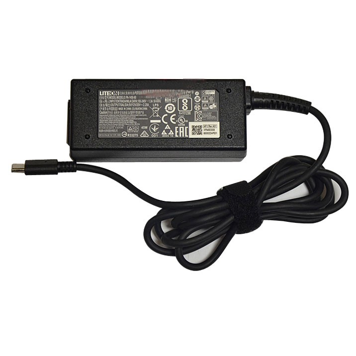 45W USB-C Acer Chromebook CB5-312T-K40U Adapter + Free Cord Laptop Power Supply Adapter Cord