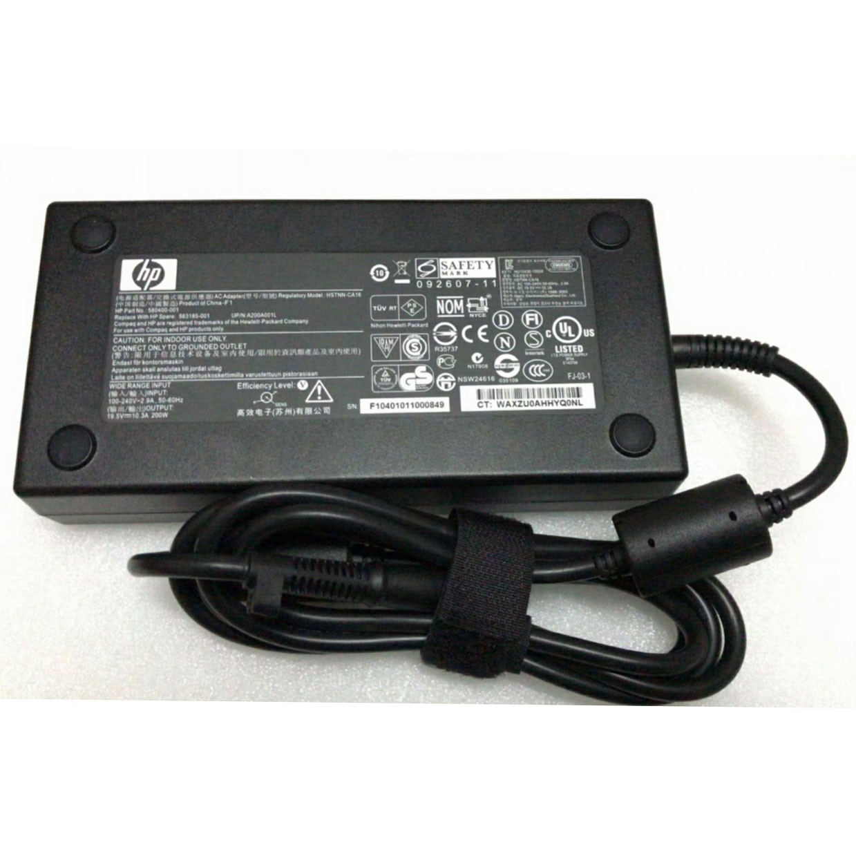 Genuine 200W HP TouchSmart 300-1205 AC Adapter Charger Power Cord