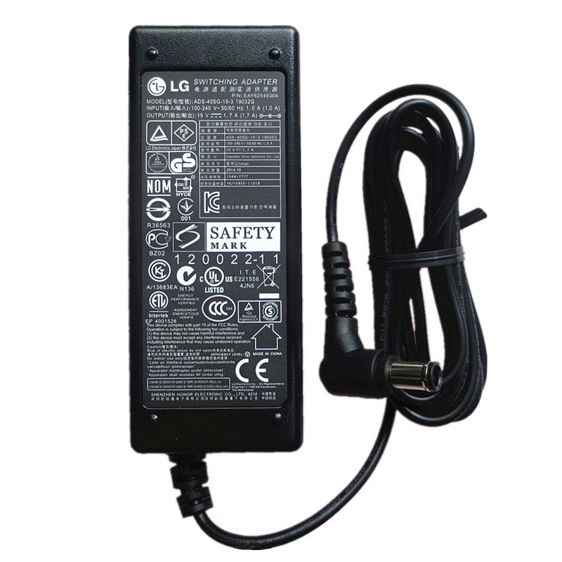 LG IPS Monitor MP77 24MP77 27MP77HM-P AC Adapter Charger
