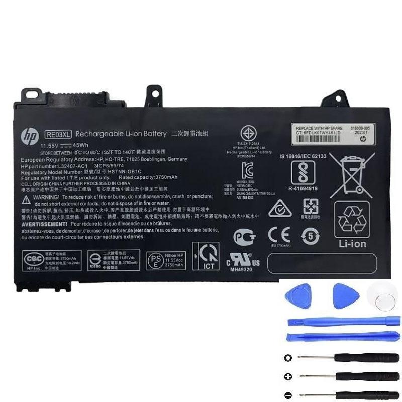 HP RE03XL 45Wh Battery - L32656-002