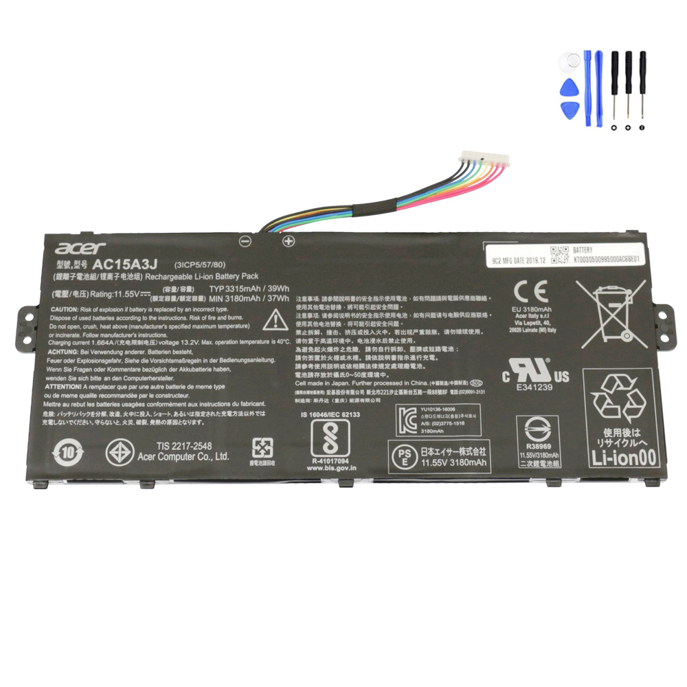 39Wh Acer AC15A3J Battery