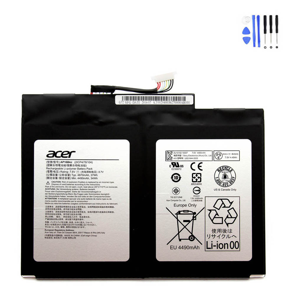 37Wh Acer AP16B4J Battery