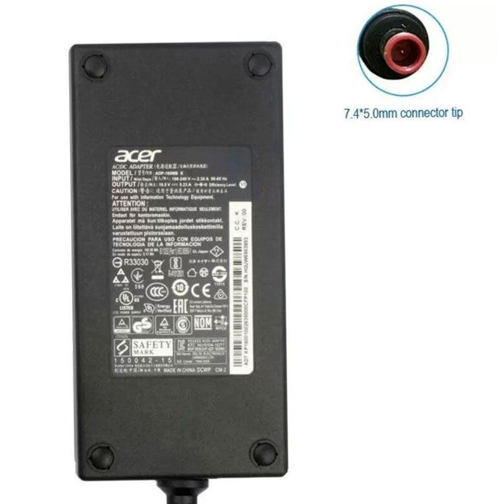 19.5V 9.23A 180W Acer 7.4mm 5.0mm AC Adapter Charger - Image 2