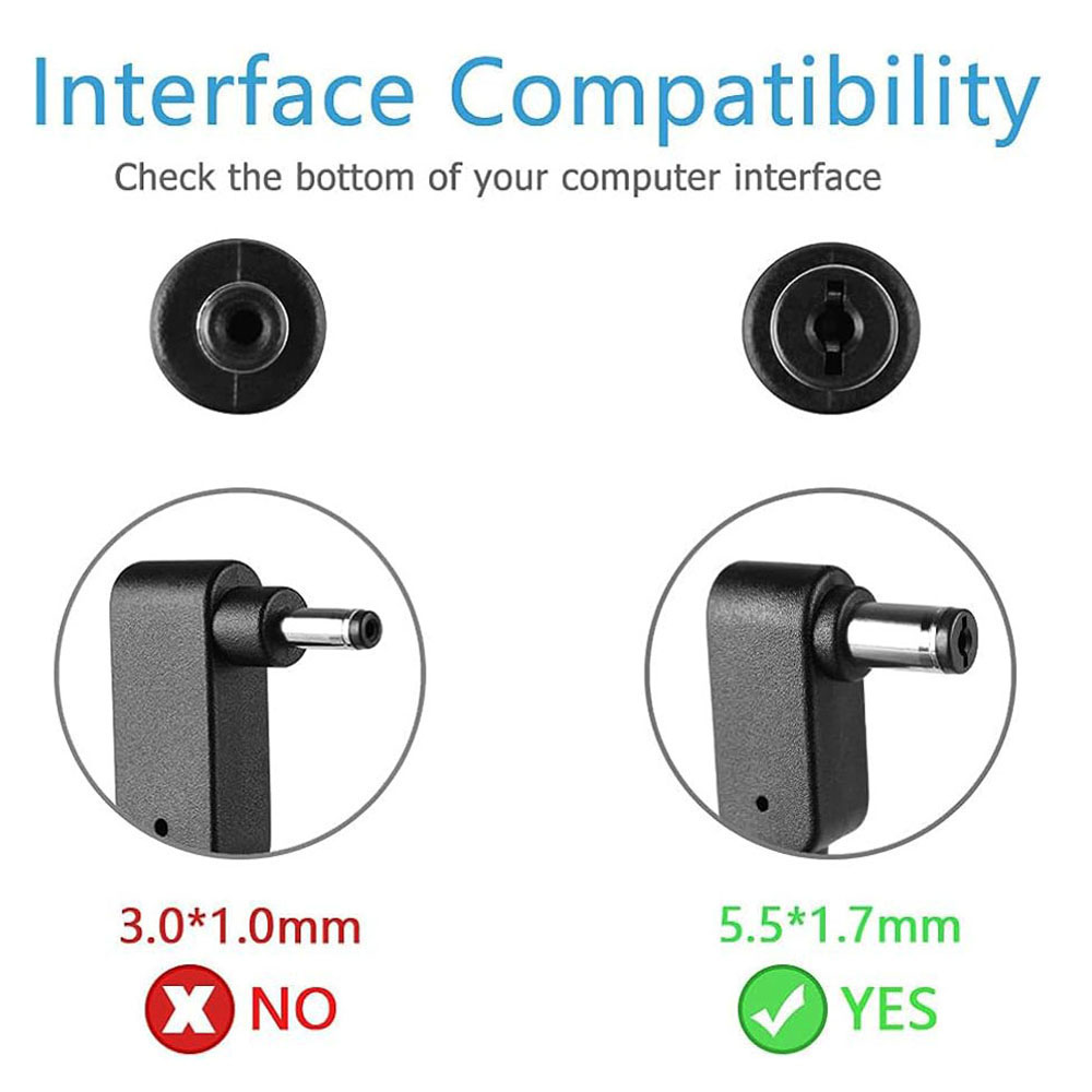 19V 2.1A 40W Acer 5.5mm 1.7mm AC Adapter Charger - Image 3