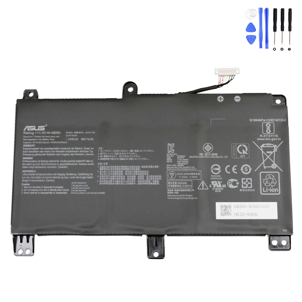 48Wh Asus B31N1726 Long Line Battery