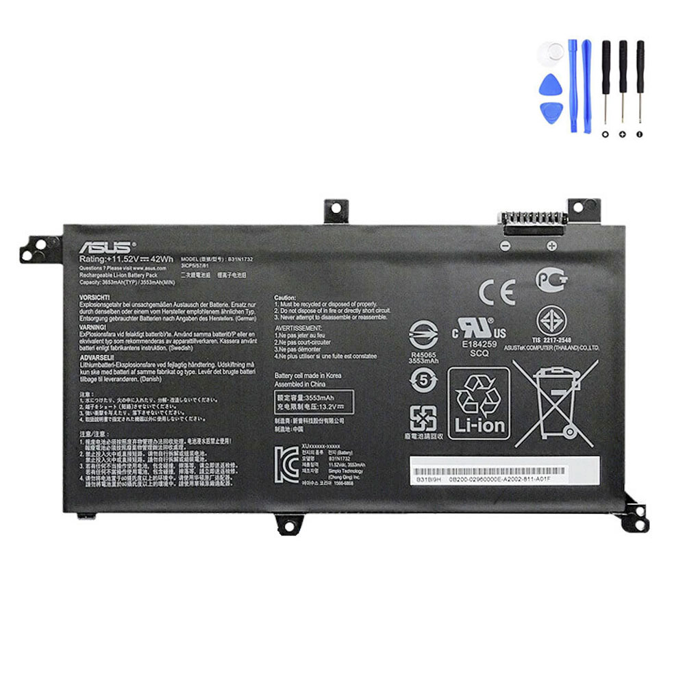 42Wh Asus B31N1732 Battery
