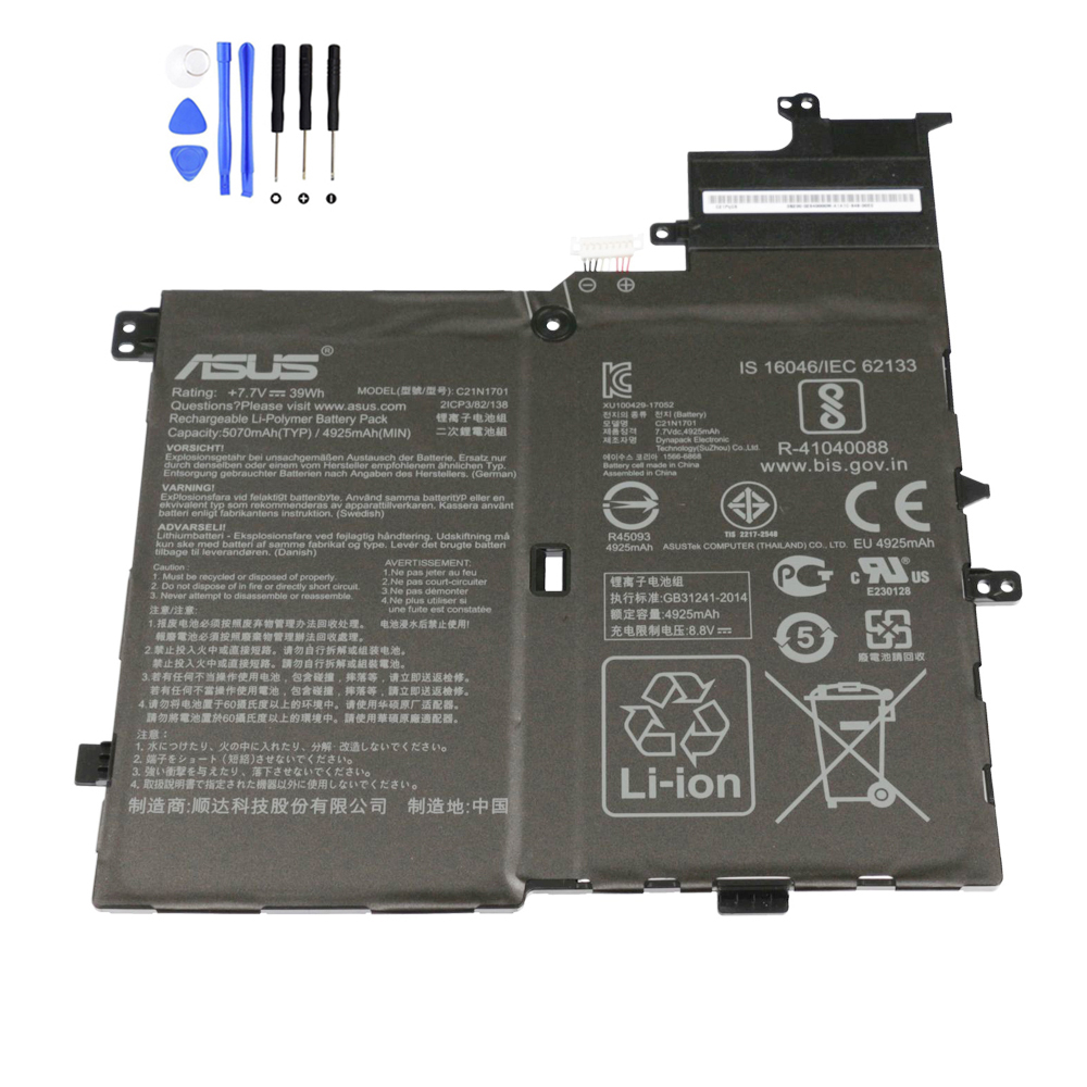 39Wh Asus C21N1701 Battery