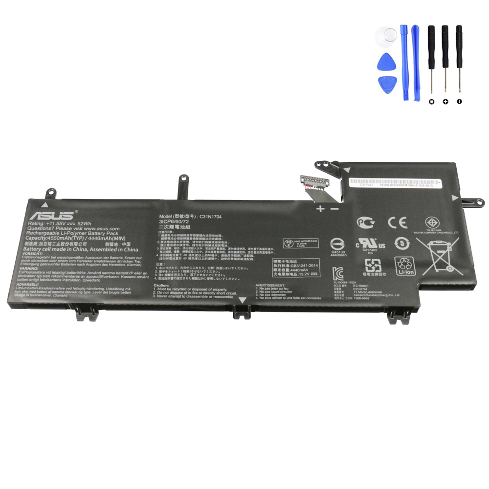 52Wh Asus C31N1704 Battery