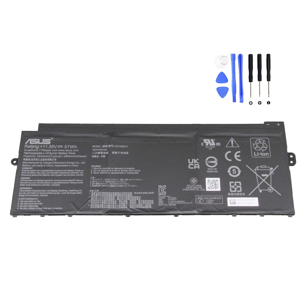 57Wh Asus C31N2011 Battery