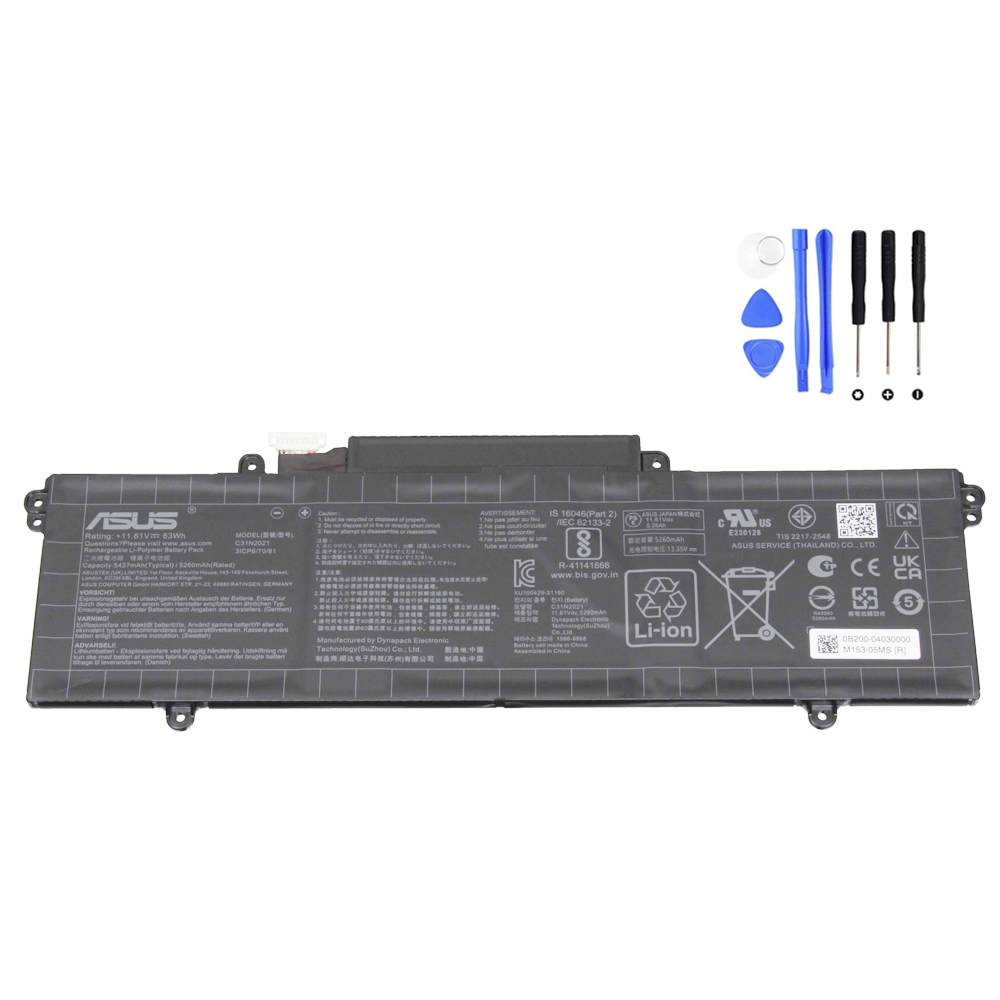 63Wh Asus C31N2021 Battery