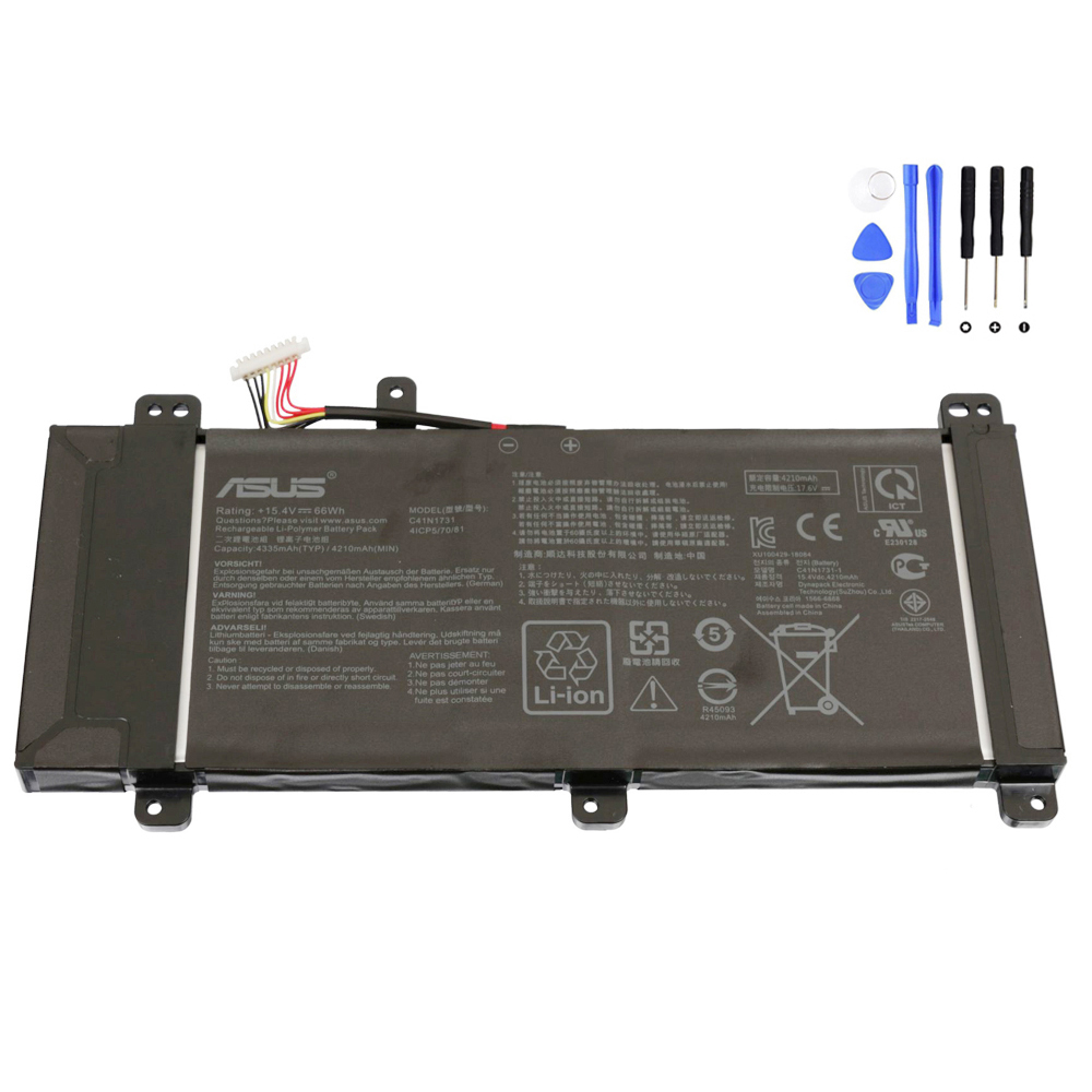 66Wh Asus C41N1731 B Battery