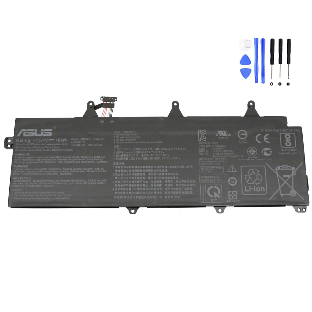 76Wh Asus C41N1802 Battery