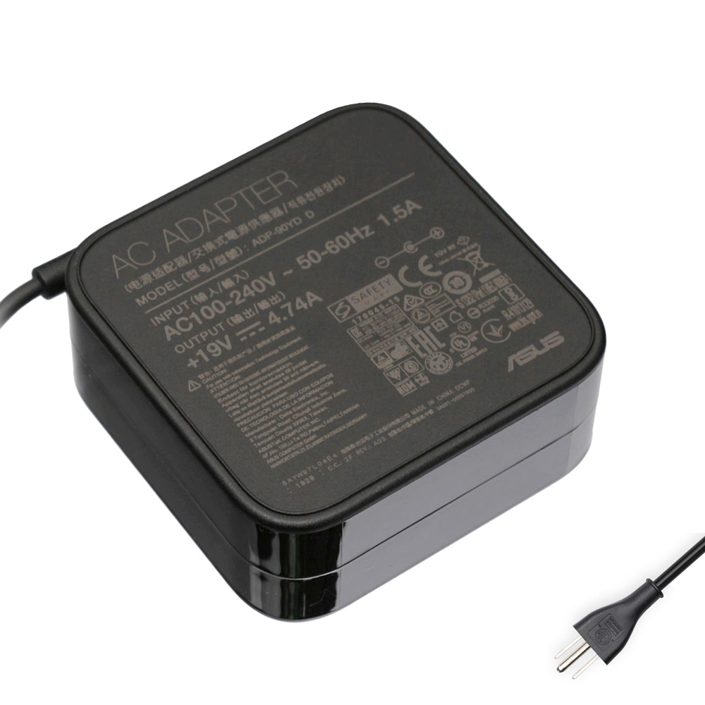 19V 4.74A 90W Asus 4.0mm 1.2mm AC Adapter Charger