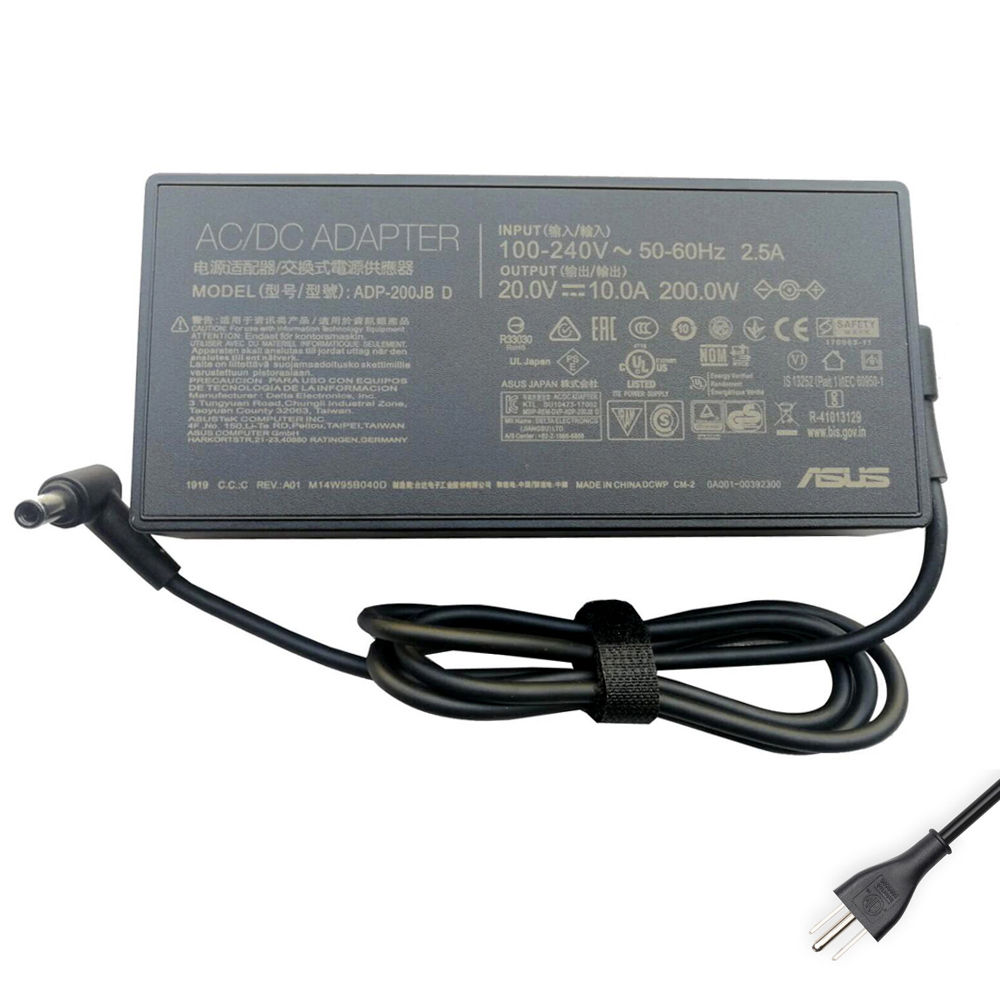 20V 10A 200W Asus 6.0mm 3.7mm AC Adapter Charger