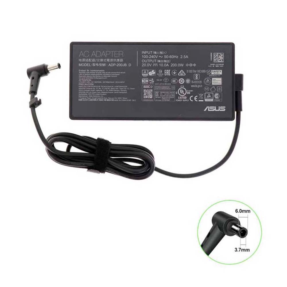 20V 10A 200W Asus 6.0mm 3.7mm AC Adapter Charger - Image 2