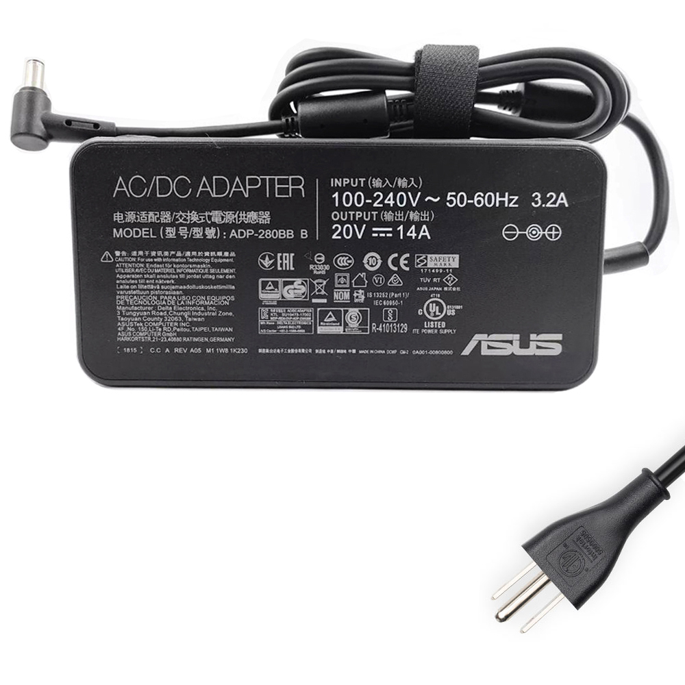 20V 14A 280W Asus 7.4mm 5.0mm Monitor AC Adapter Charger