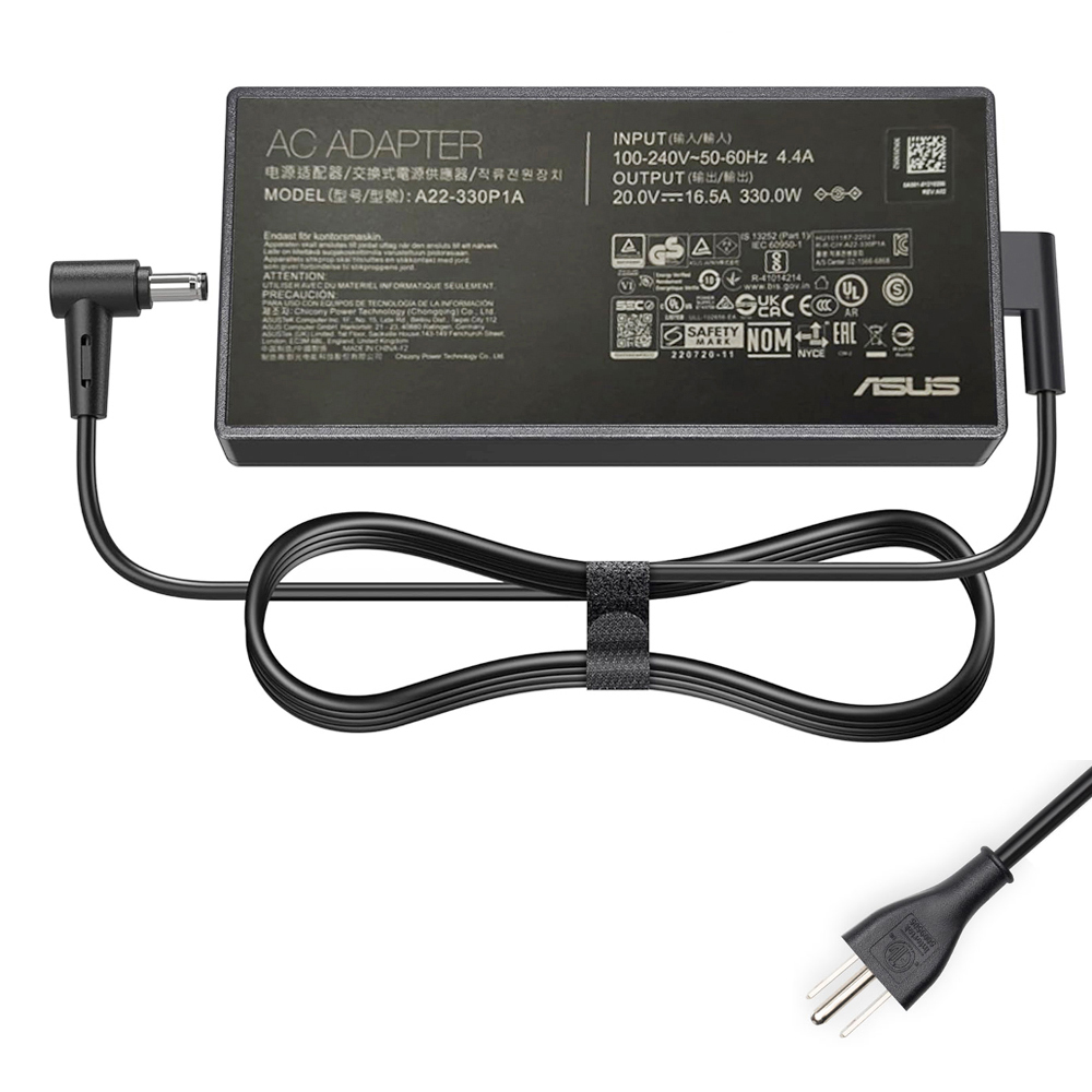 20V 16.5A 330W Asus 6.0mm 3.7mm AC Adapter Charger