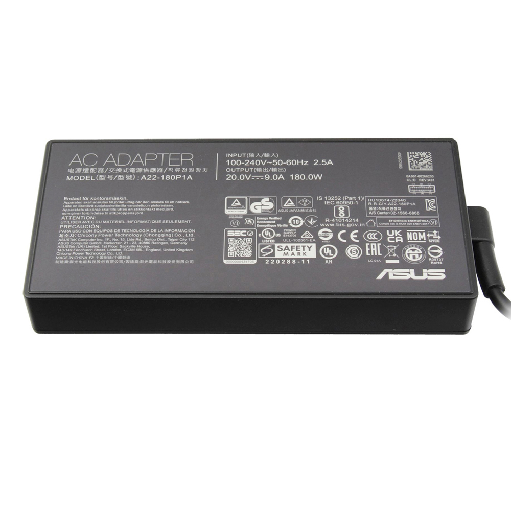 20V 9A 180W Asus Rectangle Conn AC Adapter Charger - Image 3