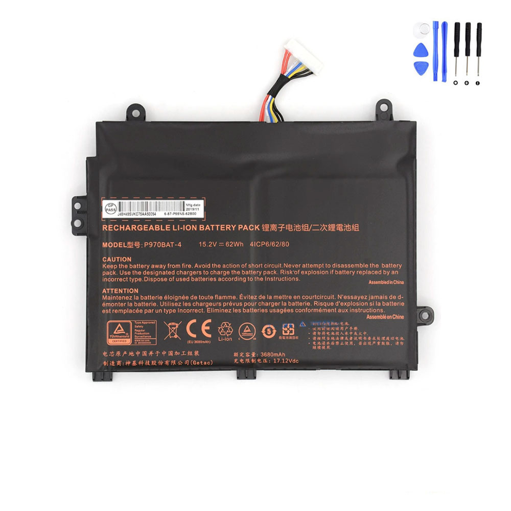 62Wh Clevo P970BAT-4 Battery