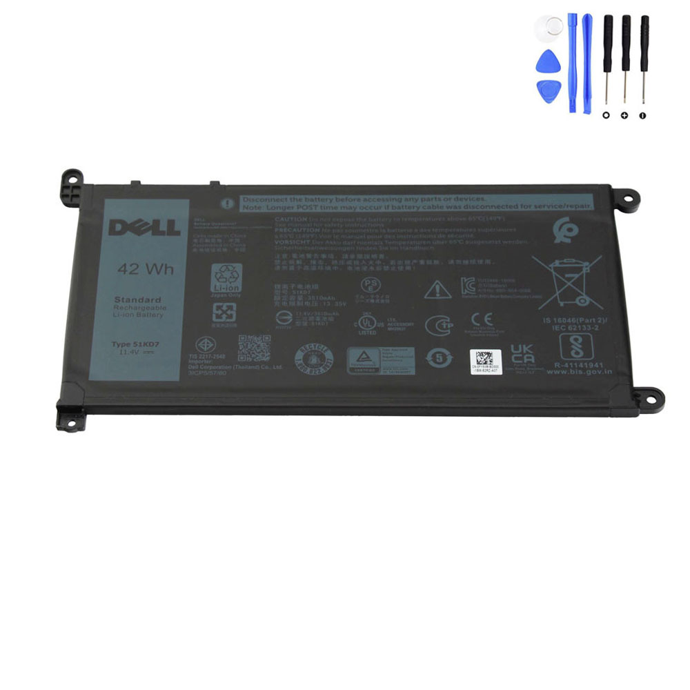 42Wh Dell 51KD7 Battery
