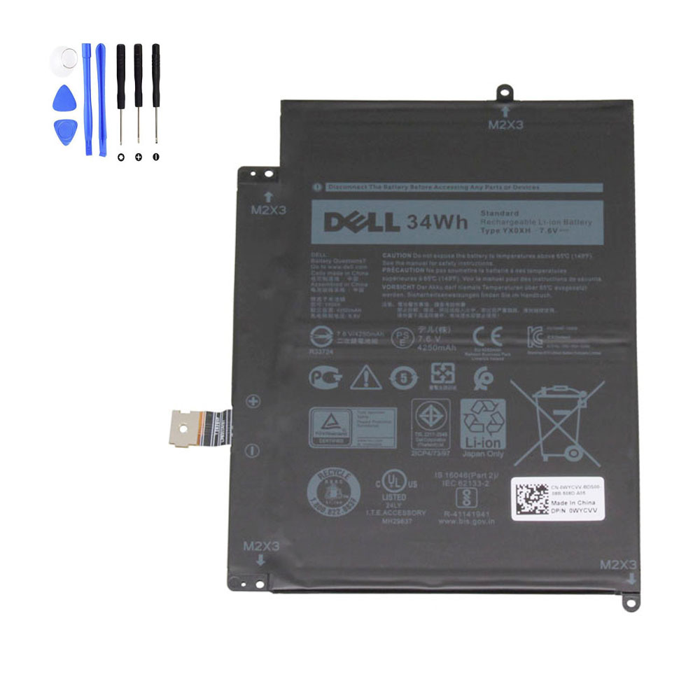 34Wh Dell YX0XH Battery