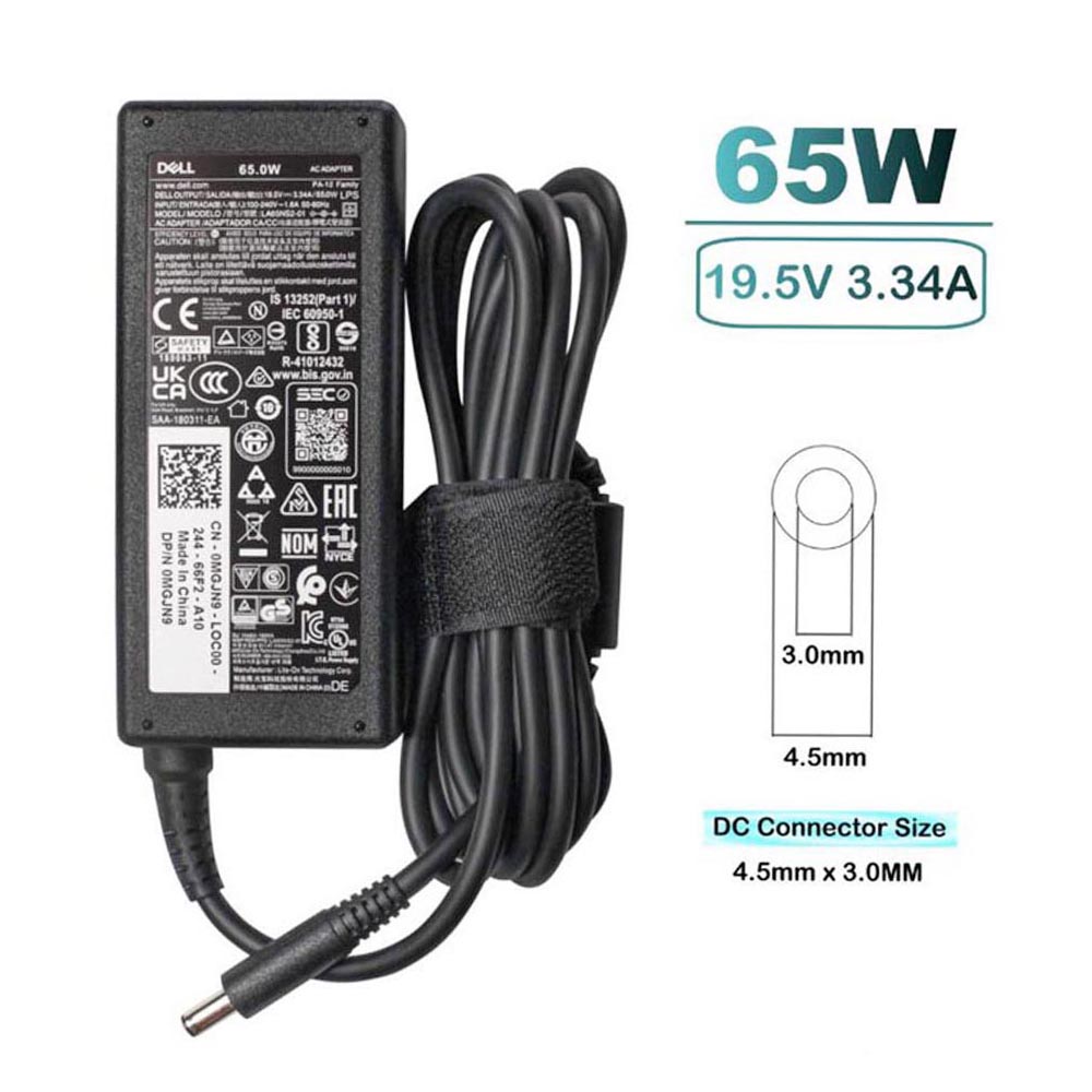 19.5V 3.34A 65W Dell 4.5mm 3.0mm AC Adapter Charger - Image 2