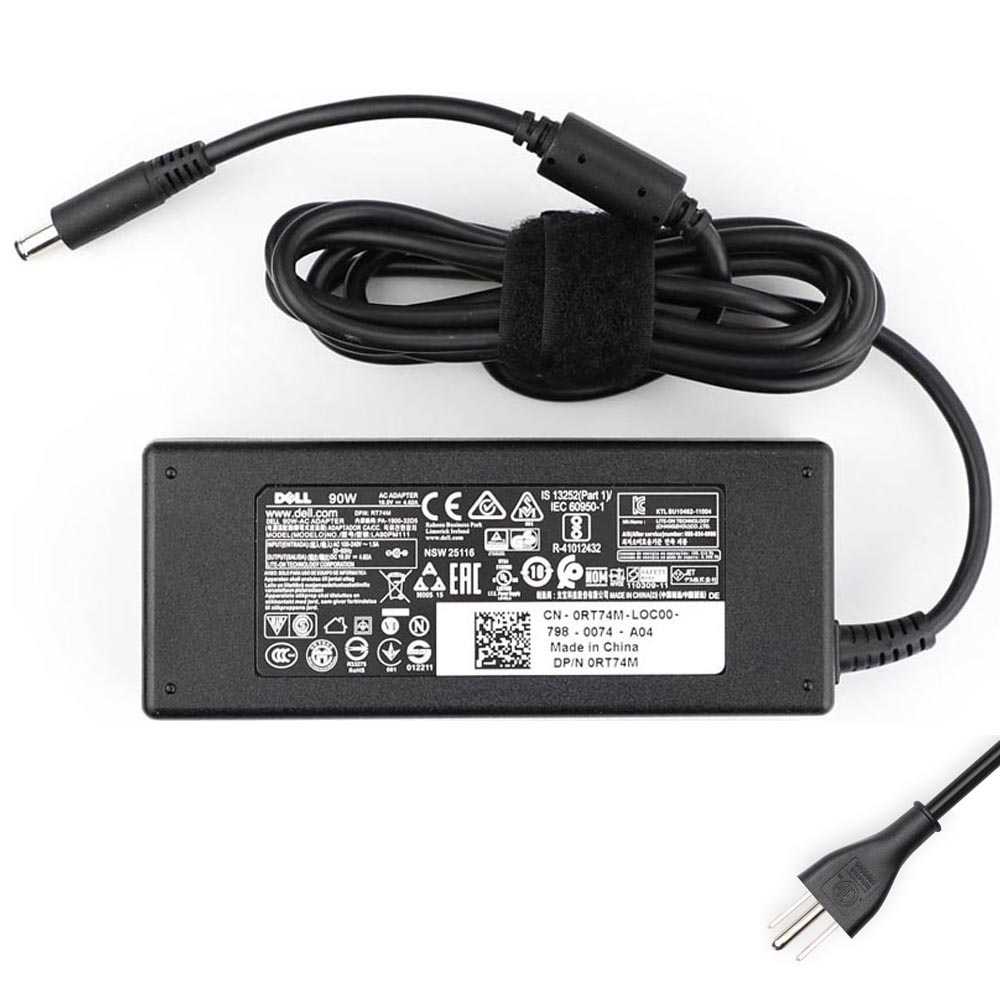 19.5V 4.62A 90W Dell 4.5mm 3.0mm AC Adapter Charger