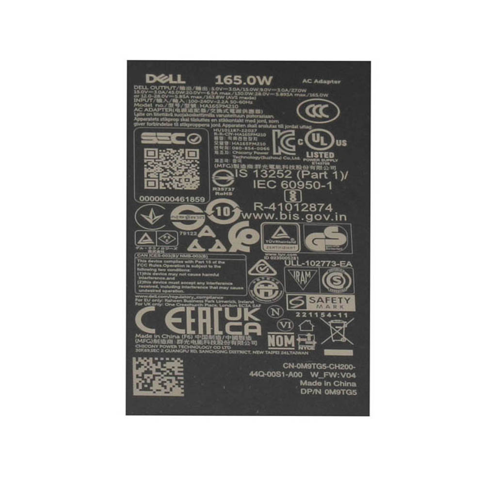 19.5V 18.46A 165W Dell GaN USB-C AC Adapter Charger - Image 3