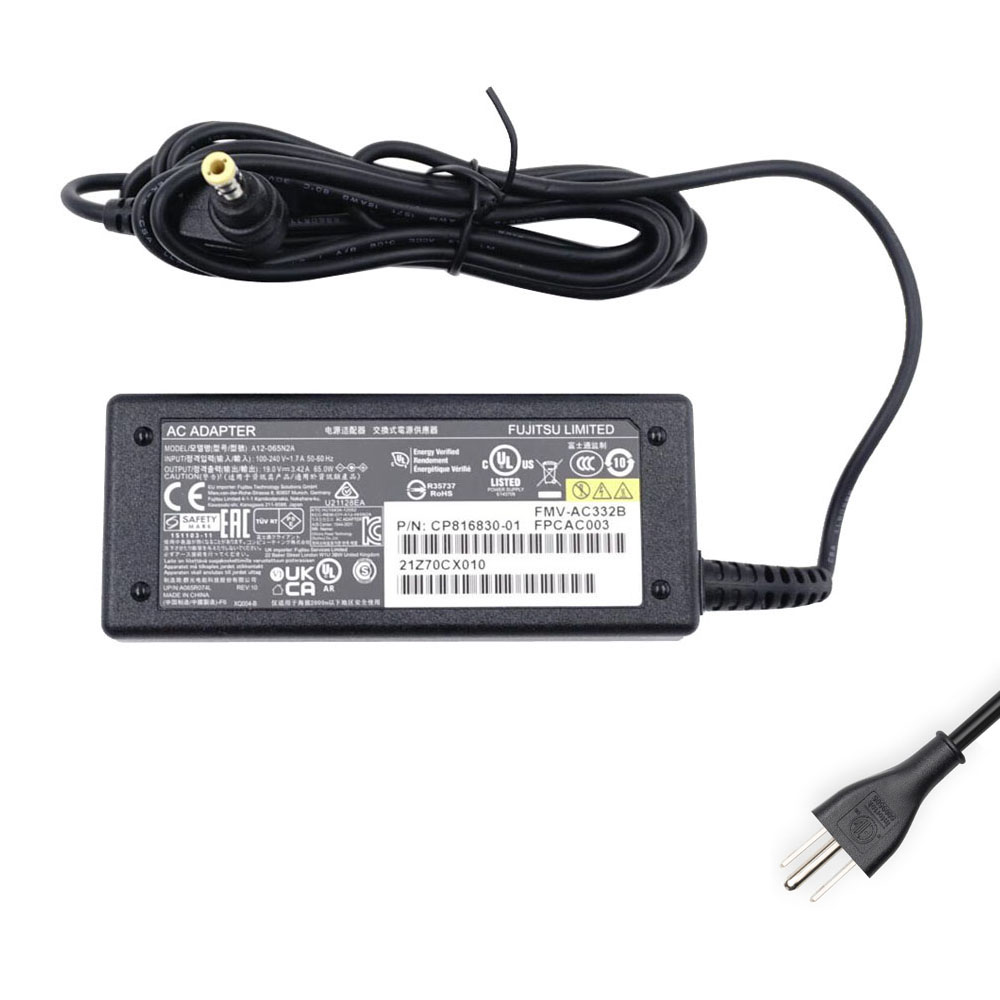 19V 3.42A 65W Fujitsu 5.5mm 2.5mm AC Adapter Charger