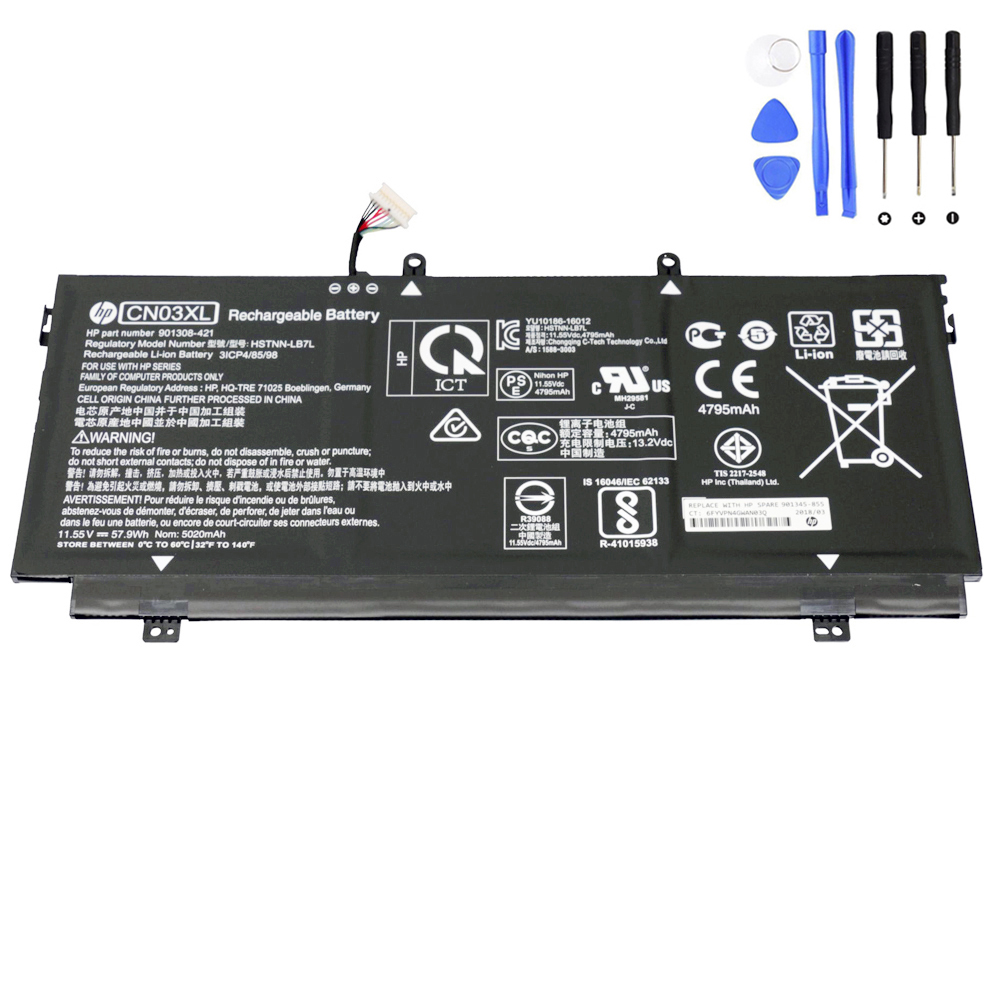 57.9Wh HP CN03XL Battery Long Line