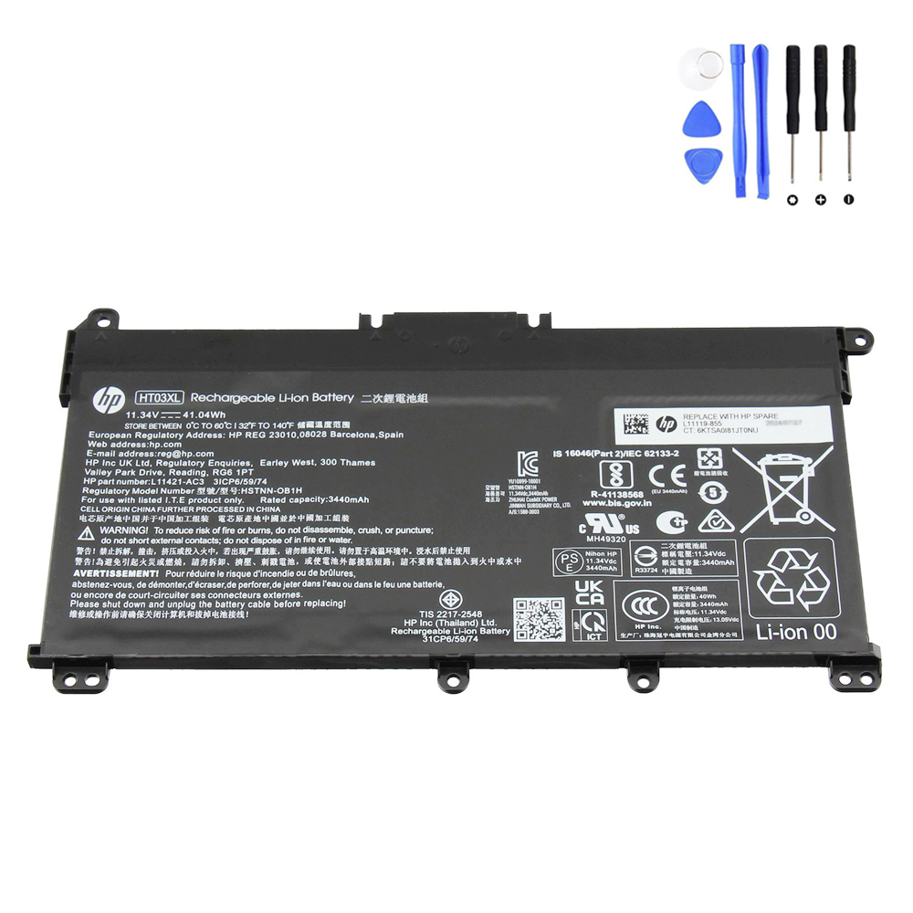 41.04Wh HP HT03XL replacement battery