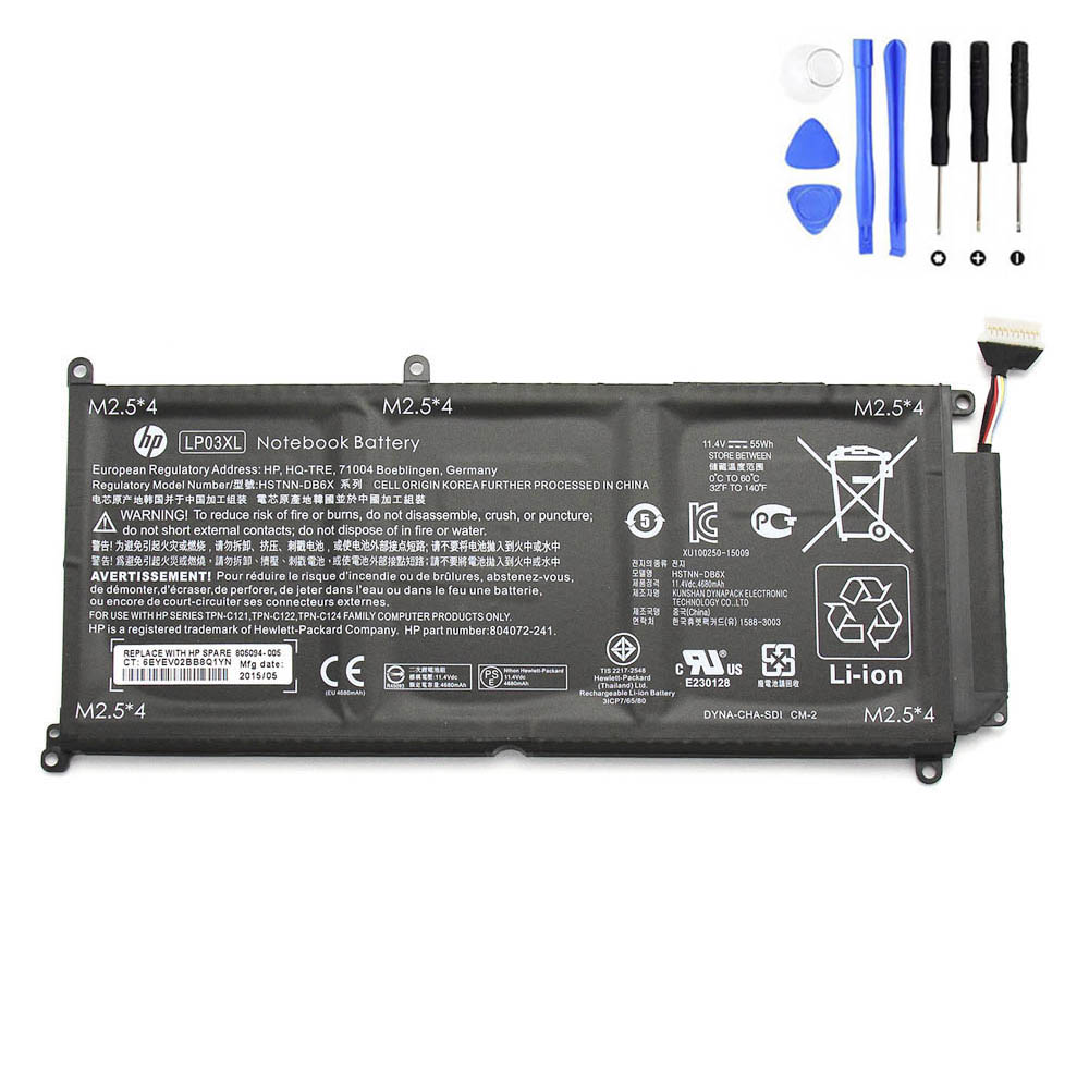55Wh HP LP03XL Battery