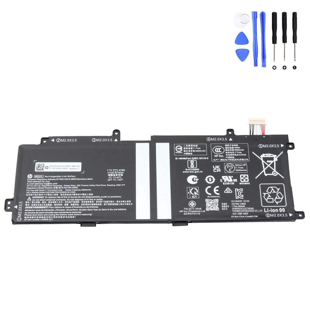 47Wh HP MR02XL Battery