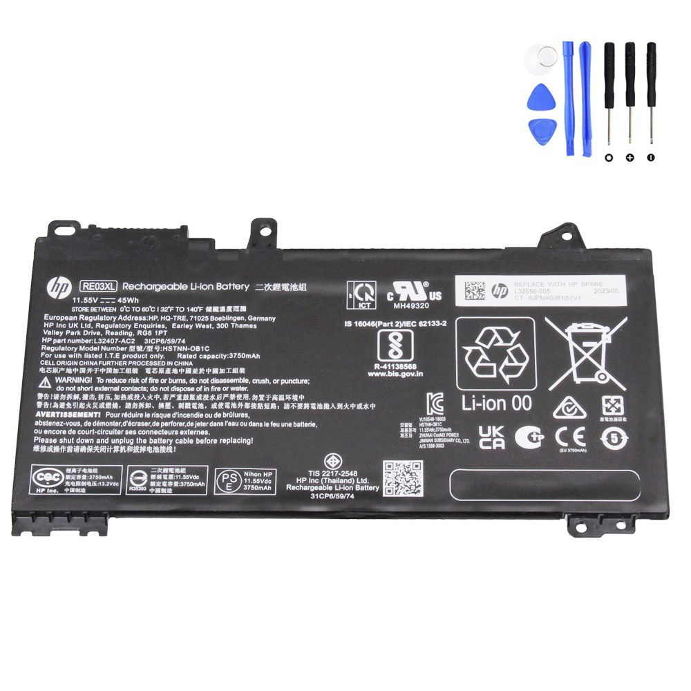45Wh HP RE03XL Battery