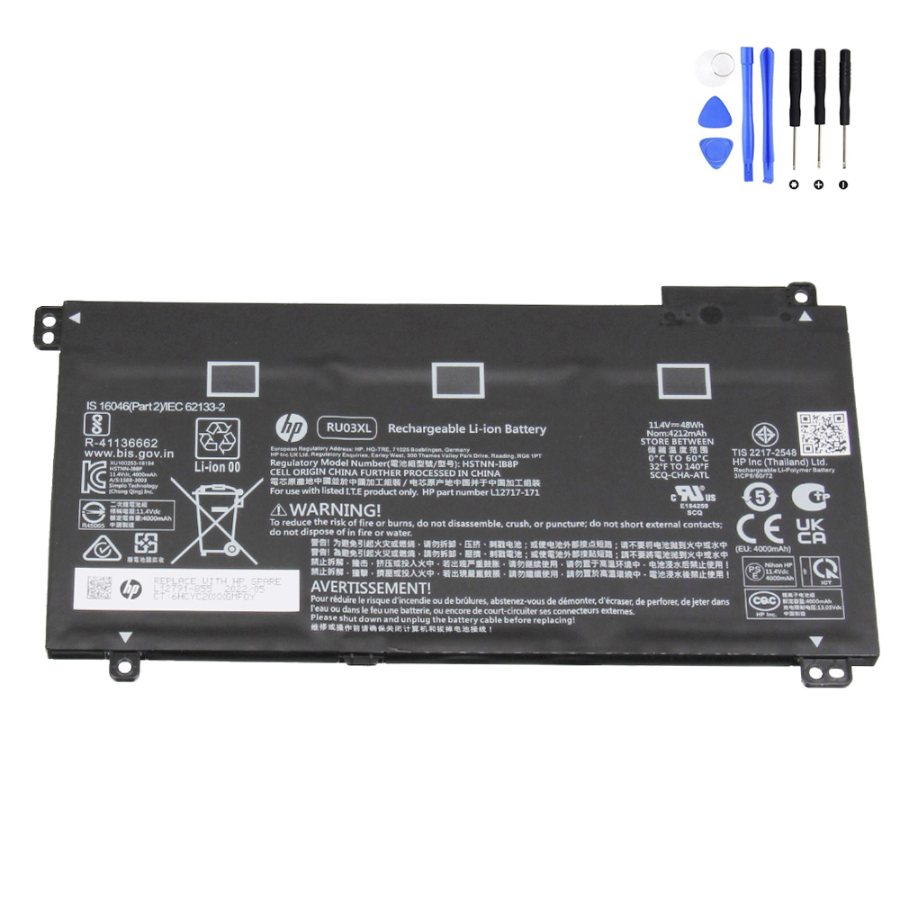 48Wh HP RU03XL Battery