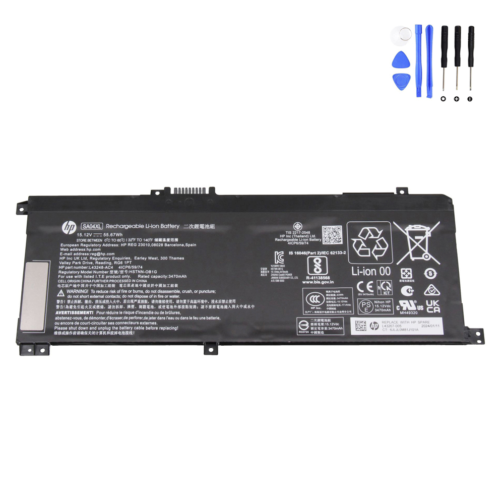 55.67Wh HP SA04XL Battery