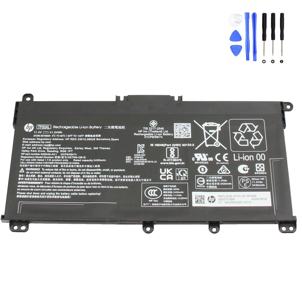 41.9Wh HP TF03XL Battery