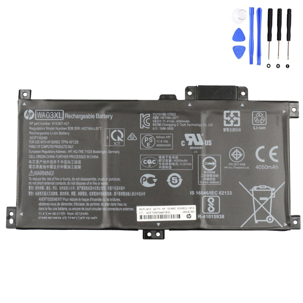 48Wh HP WA03XL Battery