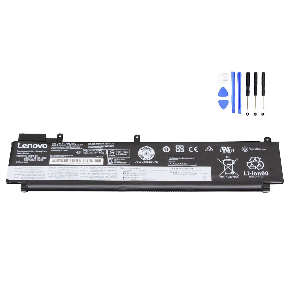 24Wh Lenovo 00HW022 Battery