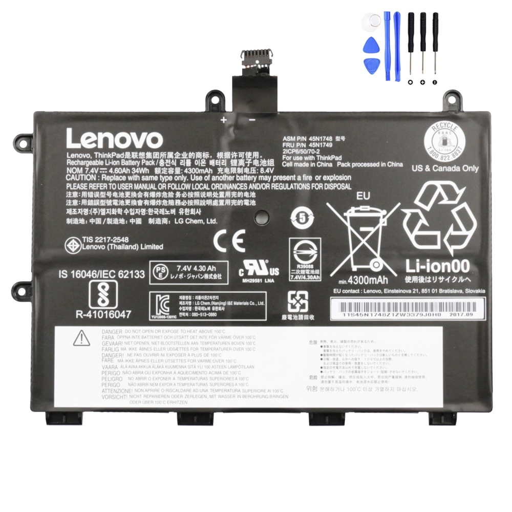 34Wh Lenovo 45N1748 Battery