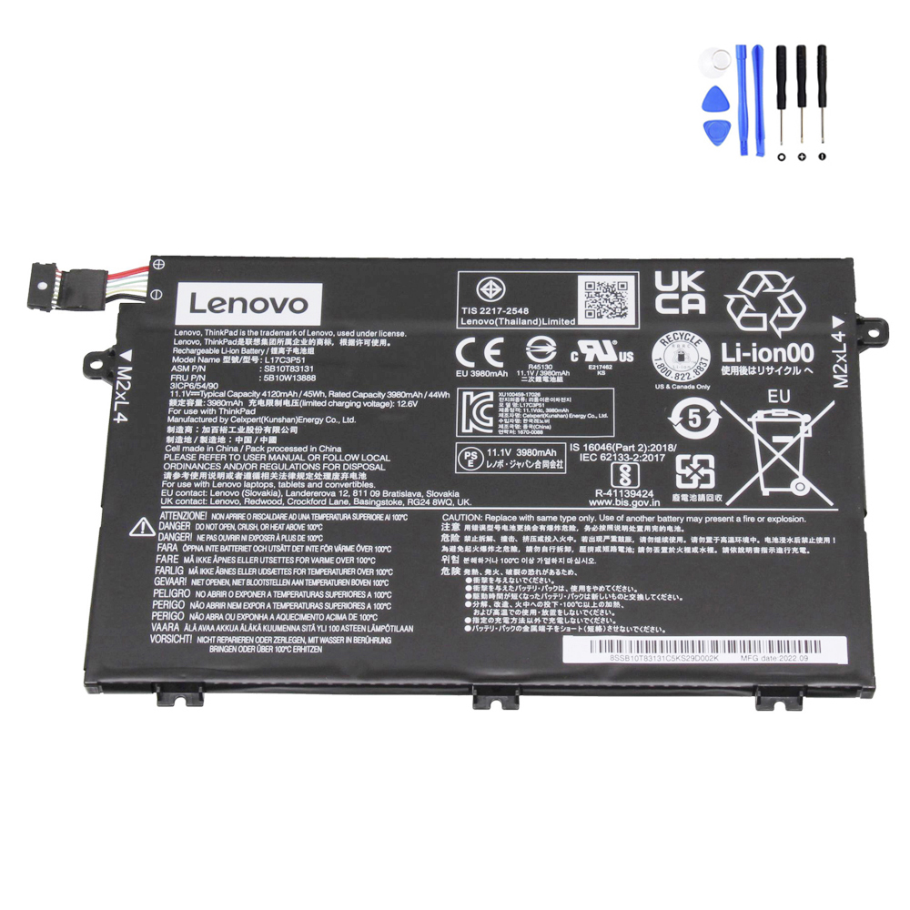 45Wh Lenovo L17C3P51 Battery