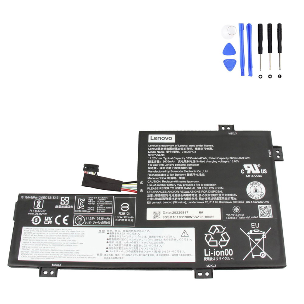 42Wh Lenovo L18D3PG1 Battery