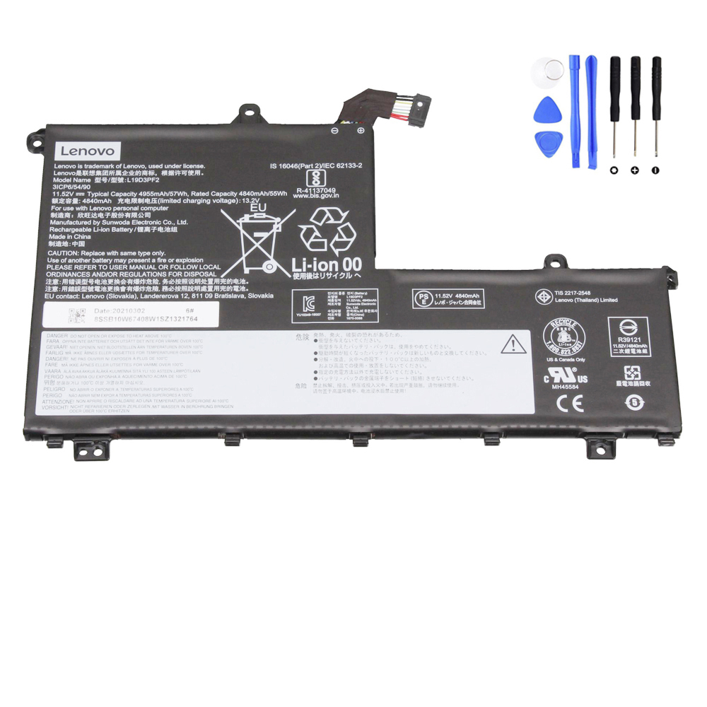 57Wh Lenovo L19D3PF2 Battery