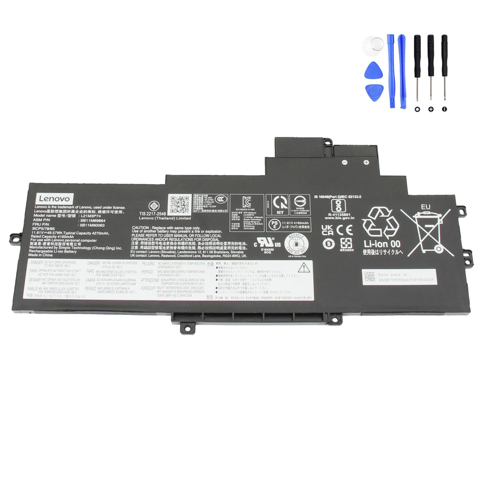 49Wh Lenovo L21M3P74 Battery