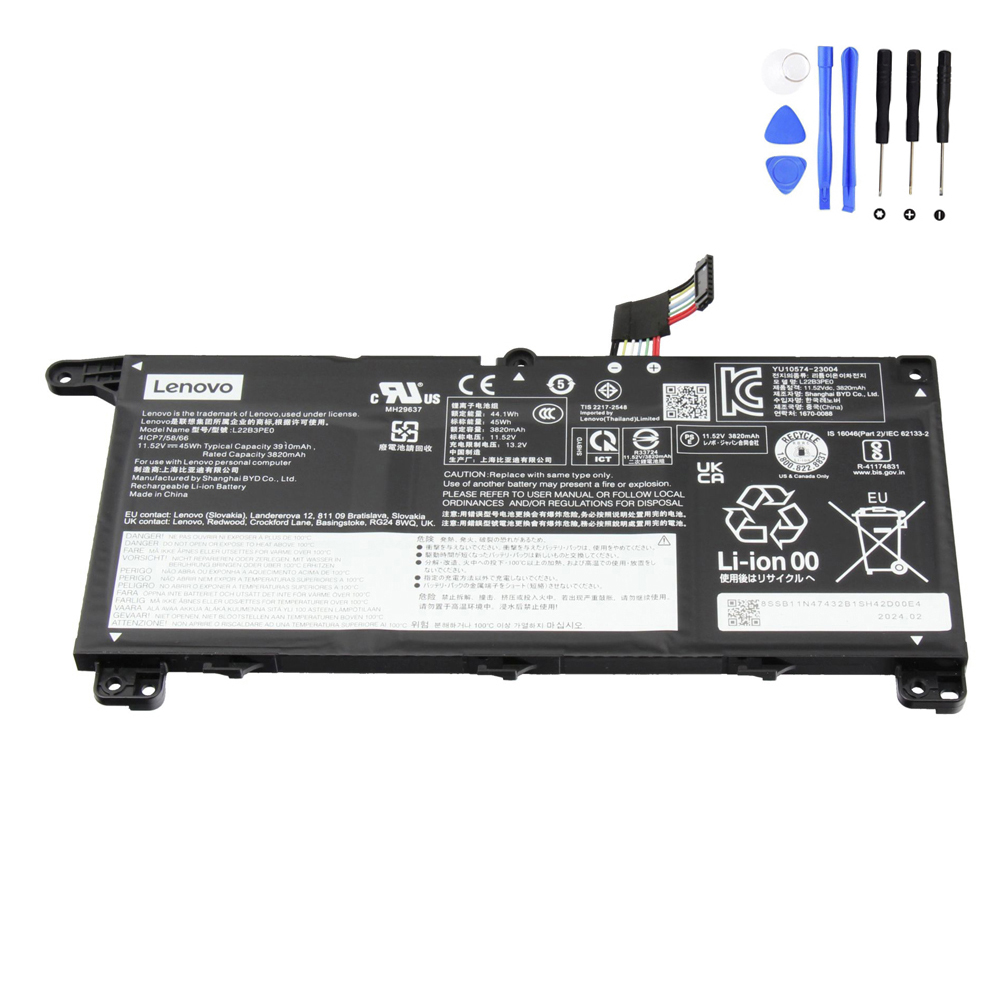 45Wh Lenovo L22B3PE0 Battery