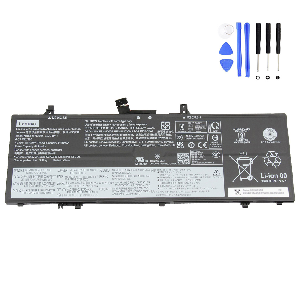65Wh Lenovo L22D4PF1 Battery